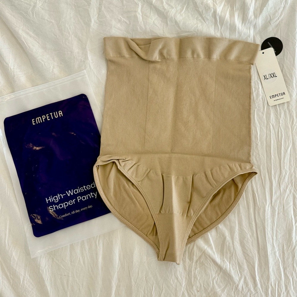 Shapermint High-Waisted Shaper Panty - Set of Two- sz XL/2XL Empetua Nude NWT
